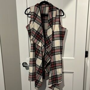 Plaid Long Vest
